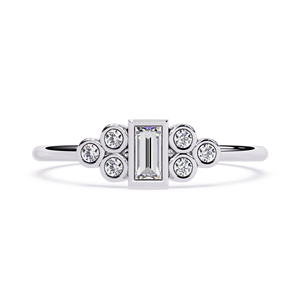 Customizable 18K 14K Solid Gold Eternity <b>Rings</b> Natural Diamond Baguette Cut Unique Fine Jewelry Womens Wedding <b>Band</b> - Product Image 2