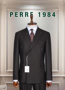 Costume d'affaires noir croisé pour homme, col mandarin, viscose/polyester, coupe classique, style britannique, grandes tailles, antistatique, pour adultes - Product Image 2