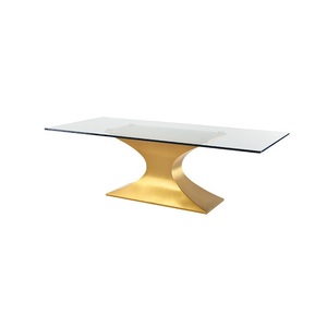 Muebles de decoración, muebles de café, decoración del hogar de lujo, muebles de lujo para Hotel, mesa de centro dorada de 2 patas - Product Image 6