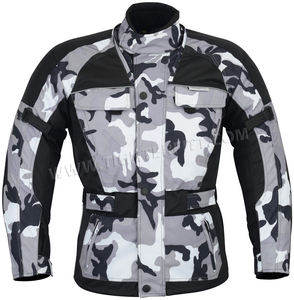 Veste de moto en cuir bleu unisexe de qualité fine textile Cordura respirant coupe-vent imperméable avec toutes les armures de protection - Product Image 3