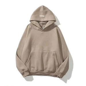 Sudaderas con capucha unisex de algodón de peso pesado con logotipo personalizado bordado, trajes de chándal largos informales a granel, liso unisex de punto con capucha para hombre - Product Image 2