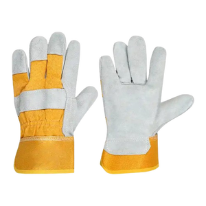 Meilleurs gants de travail en cuir de vache fendu blanc/gants de gréeur/gants de jardinage promotion gants de conducteur - Product Image 4