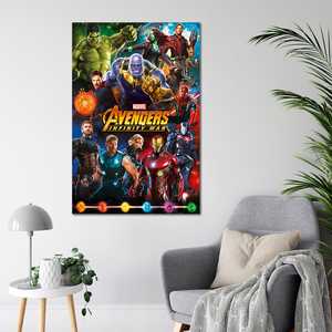 Affiche murale moderne Avengers Infinity War avec un design de style héros - Product Image 2