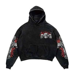 เสื้อฮู้ดกราฟิก Dtg เสื้อฮู้ดมีฮู้ดสำหรับผู้ชายเสื้อมีฮู้ดระบายความร้อนด้วยกรดสำหรับฤดูหนาวโลโก้ออกแบบได้ตามต้องการ - Product Image 1