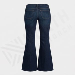 Jeans évasés en denim de coton pour femmes, meilleure qualité, jeans pour femmes personnalisables pour adultes, vêtements de rue, style de mode pour femmes - Product Image 2