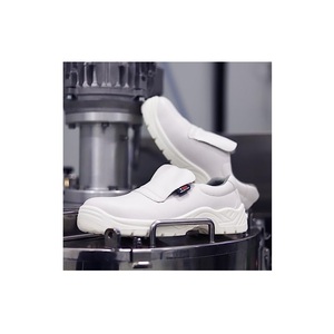 Scarpe da lavoro con certificazione Unisex S2 comode da cucina bianche mocassino di sicurezza con puntale in acciaio scarpe da cuoco - Product Image 3
