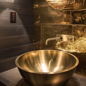 Évier en laiton massif pour une installation durable dans la salle de bain, offrant des performances fiables et une qualité supérieure - Product Image 1