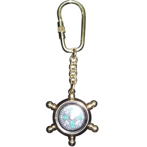 2025 nuevo diseño de alta calidad artículo de artesanía india llavero portátil Brújula de latón supervivencia al aire libre impermeable bolsillo náutico - Product Image 1