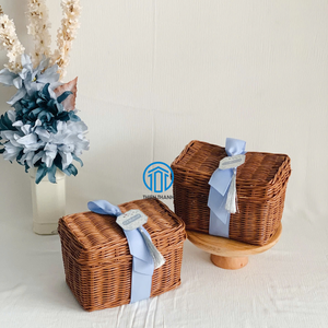 คอลเลกชันใหม่กล่องของขวัญหวายสานด้วยมือถือสำหรับใส่ลูกอมและตะกร้าของตกแต่งวันคริสต์มาส - Product Image 3