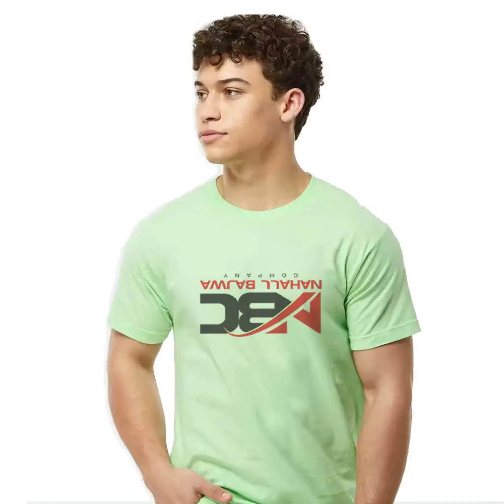 NBC Bright Mint Green Solid Color T Shirts 200 gsm Standard Weight T-Shirts 2024 Unisex Fine Jersey T Shirt.