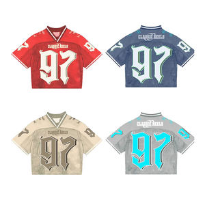 Camiseta corta de fútbol americano con impresión personalizada, gran oferta profesional, ropa de calle, tela de malla de manga corta, impresión sublimada personalizada - Product Image 2