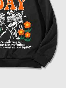 เสื้อสเวตเตอร์ผ้าฟลีซแบบสวมศีรษะสำหรับผู้ชายเสื้อมีฮู้ดแบบสวมศีรษะผ้าคอตตอน100% แนววินเทจใส่สบายพร้อมโลโก้ยกสูงและคอปกเสื้อมีฮู้ดสำหรับฤดูหนาว - Product Image 5