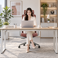 Chaise de bureau de direction de luxe en maille, ergonomique à dossier haut avec appui-tête réglable et accoudoirs 3D en PU pour bureau de direction