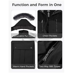 Veste d'hiver pour hommes Manteau d'hiver épais Veste bouffante chaude Capuche en fausse fourrure Isolation par temps froid Imperméable - Product Image 6