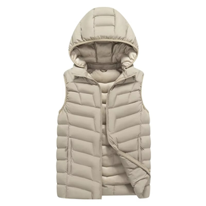 Veste d'hiver classique à col montant, imperméable, coupe-vent, matelassée épaisse, longue, avec logo sur le devant, portable et chaude - Product Image 1