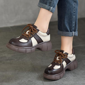 Mocassins en cuir confortables pour femmes, chaussures plates décontractées à enfiler, chaussures de bureau quotidiennes pour femmes - Product Image 2