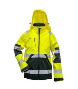 Reflective Winter <b>Waterproof</b> Windproof Softshell Casual Long Sleeve Zipper Safety Workwear Jackets Custom Logo OEM ODM BY HI - Product Image 4