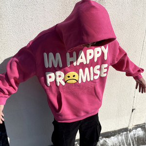 Winter Wear Regular Fit Solid Digital Printing Breathable Puff Printing Hoodies Fashionable Low Price Made in Pakistan - Product Image 3