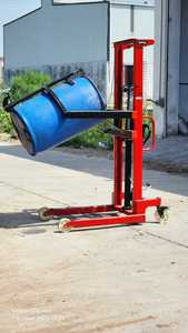 Lève-bidon hydraulique manuel et basculeur pour fûts en acier et en plastique de 210 L, rotation à 360 degrés, empileur de fûts robuste - Product Image 6