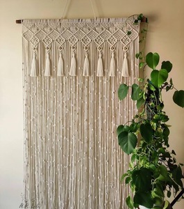 Rideau de porte en macramé fait à la main en coton moderne pour décoration de maison et de bureau fait à la main en Inde - Product Image 5