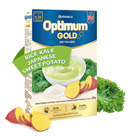 Vinamilk-or optimal-céréales pour nourrissons-aliments pour bébés-saveur de riz, de chou frisé et de patate douce japonaise-200g x 24 boîtes par carton