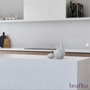 Encimera de Cuarzo Moderna Pantheon Carrara de 2cm y 3cm para Cocina, Baño, Comedor y Uso Comercial - Product Image 4