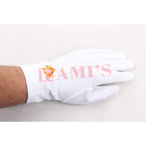 Guantes de Regalia masónicos con bordado dorado personalizado, guantes masónicos transpirables de algodón 100% para uniforme - Product Image 6