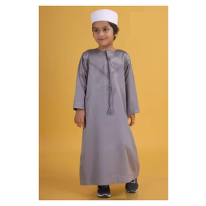Kandura émirati multicolore fait à la main de style arabe traditionnel pour enfants en coton fabriqué et en vente par des exportateurs - Product Image 2