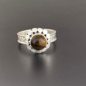 925 Silver Gothic Ottoman <b>Tiger</b> <b>Eye</b> <b>Ring</b> Custom Size <b>Ring</b> Bohemian Handmade Gothic Mens <b>Ring</b> - Product Image 2