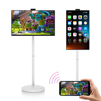 23.8 27 32 pouces Lcd écran tactile Android 13 publicité signalisation numérique Portable Mobile au sol debout Smart TV moniteur