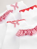 Chaussettes personnalisées pour enfants, chaussettes de jeu en coton antidérapantes avec nœuds en dentelle à carreaux respirants, motifs de cœur pour les tout-petits et les bébés