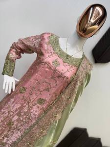 Beautiful Silk Top and Pent with Dupatta Sequenced Embroidered Work for Women's Party Wear - Product Image 4