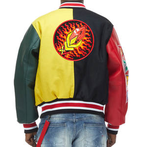 Veste d'hiver coupe-vent streetwear pour homme, en toile respirante, à manches longues, avec logo personnalisé, patchs chenille, veste de travail - Product Image 4