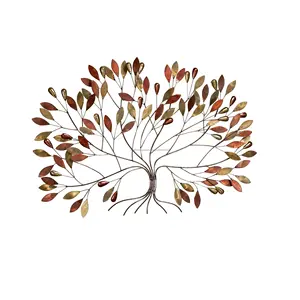 Gentle Breeze Tree Metal Wall Art Multi Metallic Large Branches Decor Tree of Life Sculpture for Bedroom Living Room