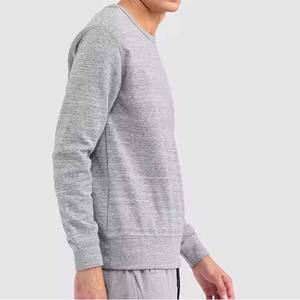 OEM personalizado hombres cuello redondo sudaderas de gran tamaño 100% algodón francés Terry polar hombro caído teñido liso para el invierno - Product Image 2