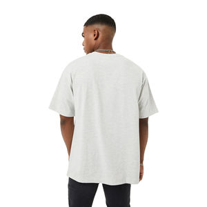 Haute qualité 100% coton col rond manches courtes transfert de chaleur imprimé plaine coupe ample goutte épaule lourd T-shirt hommes - Product Image 2