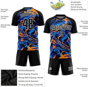 Tenues de football personnalisées de qualité supérieure, fabriquées sur mesure, ensembles de maillots de football respirants, uniformes sportifs - Product Image 4