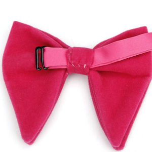 Nœud Papillon Homme Pré-Noué Surdimensionné en Velours, Grand Nœud Papillon Formel pour Smoking en Polyester Jacquard, Style Tendance - Product Image 1