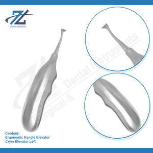 Cryer Elevator Left Dental Apical Elevator Mango hueco ergonómico Acero inoxidable Instrumentos dentales Fabricante Pakistán - Product Image 3