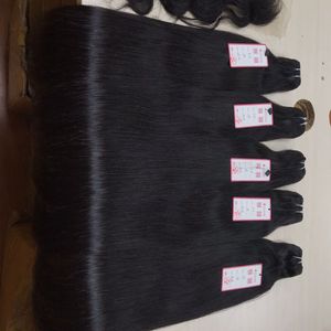 Paquete de trama plana ondulada Natural de cabello Remy virgen 100% Color Natural al por mayor con cutícula saludable alineada - Product Image 1