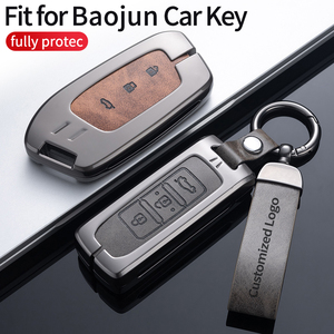 สังกะสีอัลลอยด์รถพับรีโมทคอนโทรลKeyกรณีฝาครอบเชลล์FobสําหรับBaojun Wuling <span class=keywords><strong>510</strong></span> 310 730 560 พวงกุญแจสมาร์ทอุปกรณ์เสริมอัตโนมัติ - Product Image 3