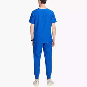 Ensemble de gommages pour hommes infirmière uniforme costume haut et pantalon avec plusieurs poches pour infirmière médecin vêtements de travail été hôpital gommages - Product Image 4