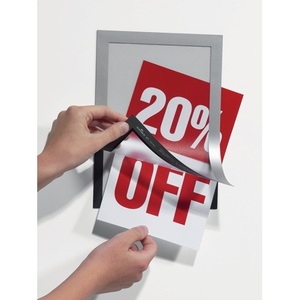 Durable Silver DIN A4 Magnetic Metal <b>Frame</b> with Self-Adhesive Backing Film 2pcs/Pack - Product Image 5