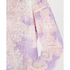 Top in Cotone Lavorato a Maglia a Maniche Lunghe Tie-Dye per Ragazze, Alta Qualità, Stile Vintage, Taglia L, Colore Rosa, per Primavera Estate Autunno - Product Image 3