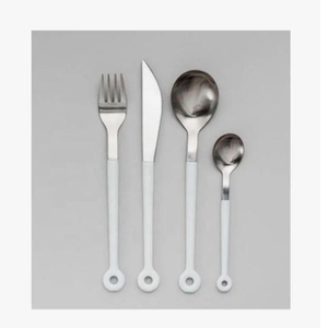 Ensemble de couverts en acier inoxydable au design simple, parfait pour les mariages, les hôtels et l'utilisation en cuisine, ensemble de 4 pièces en métal - Product Image 1