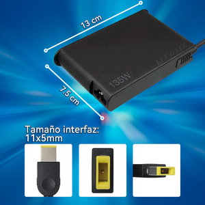 Caricabatterie per Laptop Lenovo 135W con Punta USB Gialla, Adattatore AC Compatibile per Alimentazione di Portatili - Product Image 2