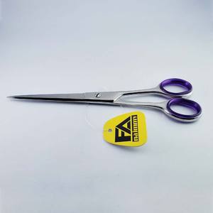 Ciseaux de coupe de cheveux de coiffeur en acier inoxydable finition satinée pour gaucher lames tranchantes avec inserts en anneau Type de beauté - Product Image 4