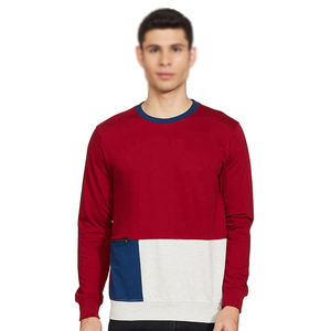 Sudadera Térmica de Algodón Rojo, Transpirable, de Forro Polar, Secado Rápido, Color Sólido, para Hombre - Product Image 1