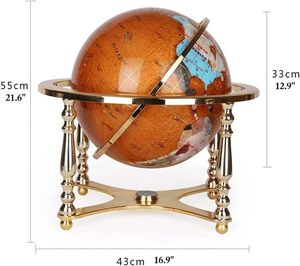 Globe rotatif de conception moderne avec support durable Détails géographiques vifs faciles à tourner Parfait pour les espaces de travail d'étude et les cadeaux - Product Image 2