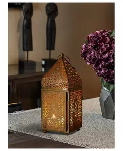 Trendy <b>Lanterns</b> Home Decorative Glass & Iron <b>Lanterns</b> with System Matte Black Finish <b>Large</b> Size <b>Candle</b> Holders Available in Bulk - Product Image 1